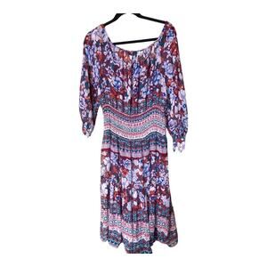 Figueroa & flower Dress Peasant Gypsy Boho Style‎ Size XL